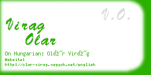 virag olar business card